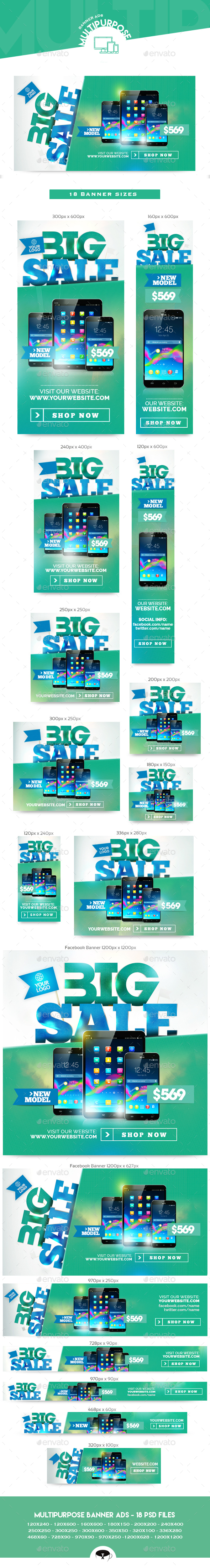 Multipurpose Banner Ads - Banners & Ads Web Elements