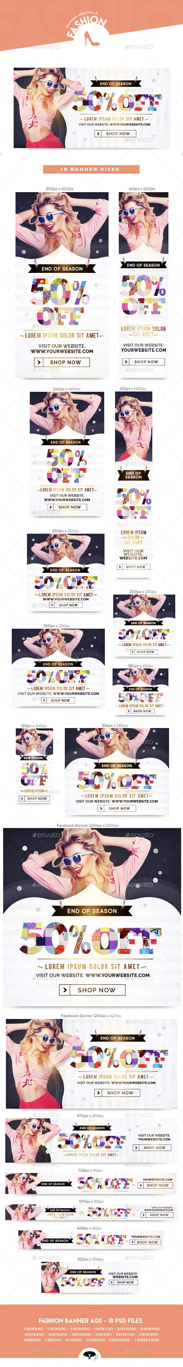 Fashion Banner Ads Vol.3 - Banners & Ads Web Elements