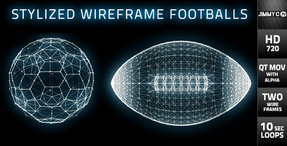 Wireframes Footballs