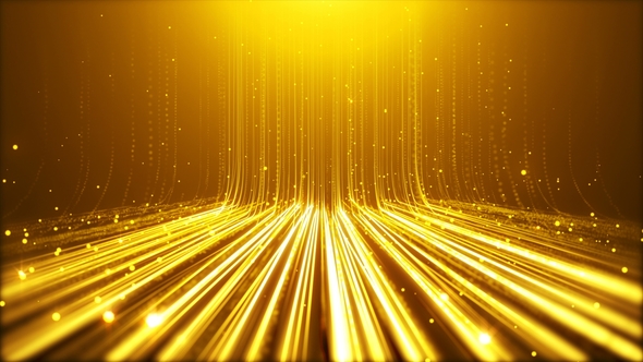 Gold Particals Flow Background alt