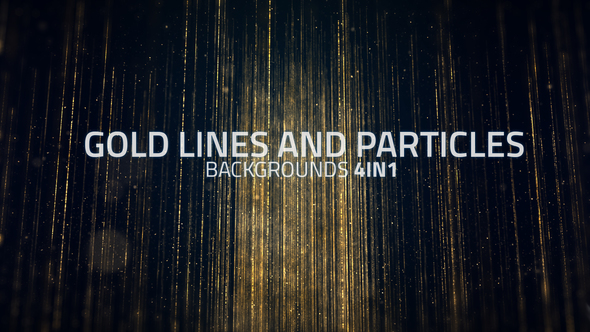 Gold Lines and Particles Backgrounds 4in1