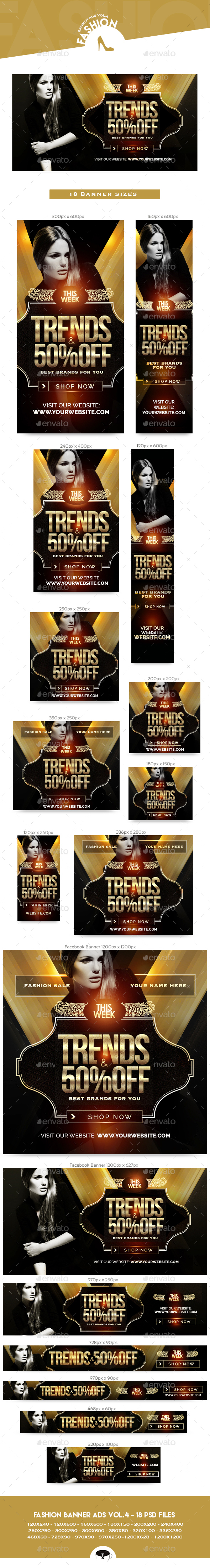 Fashion Banner Ads Vol.4 - Banners & Ads Web Elements