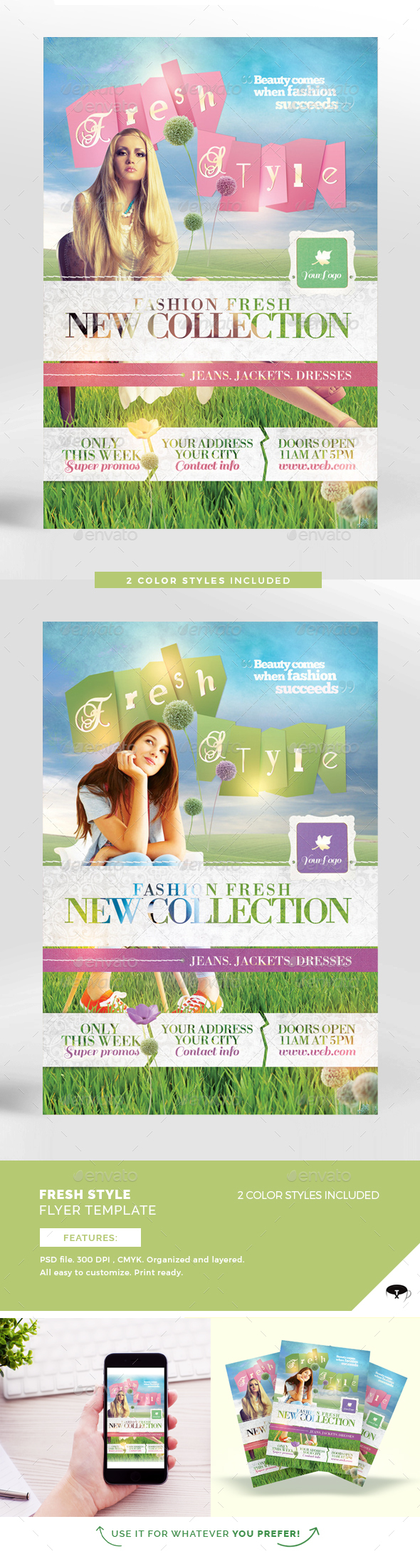 Fresh Style Flyer Template - Flyers Print Templates