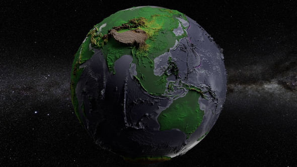 Green Earth Elevated 360 Rotation Seamless Loop alt