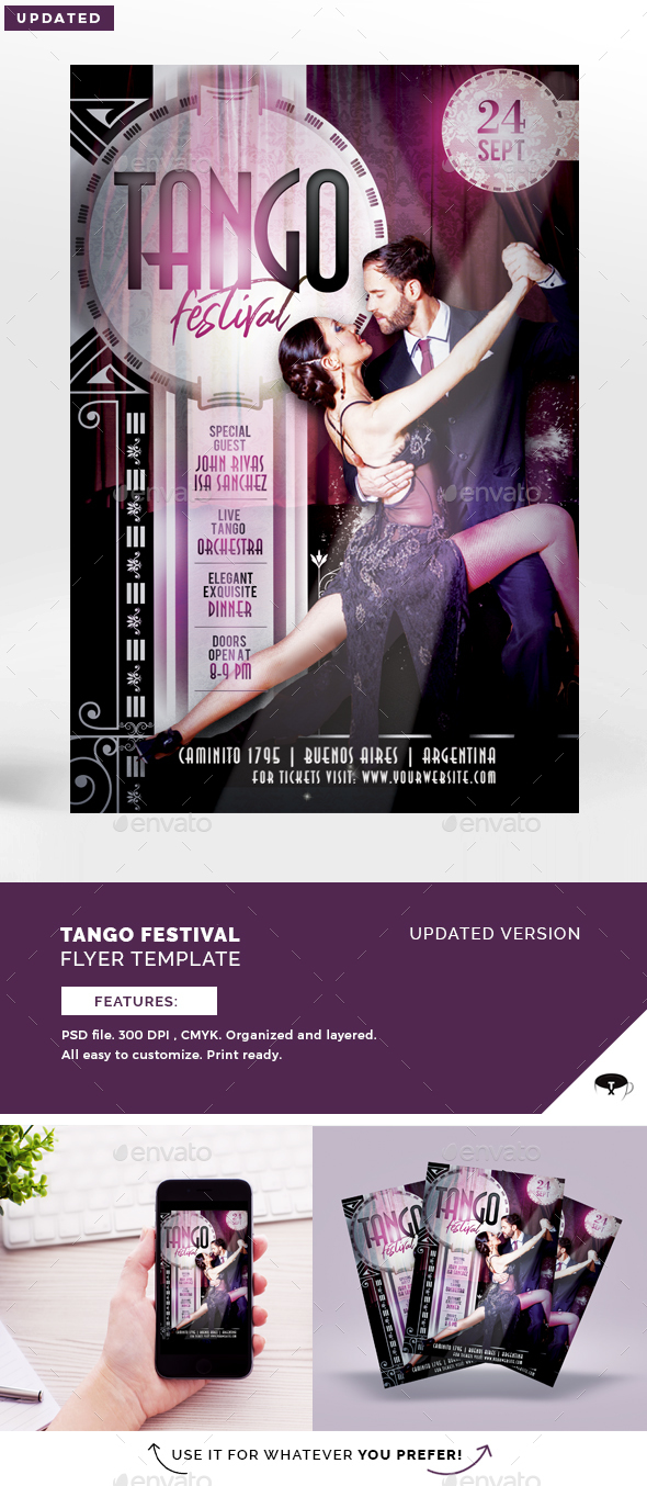 Tango Festival Flyer - Clubs & Parties Events