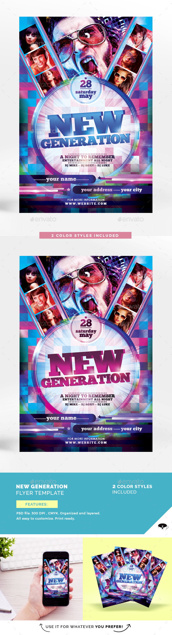 New Generation Flyer Template - Clubs & Parties Events