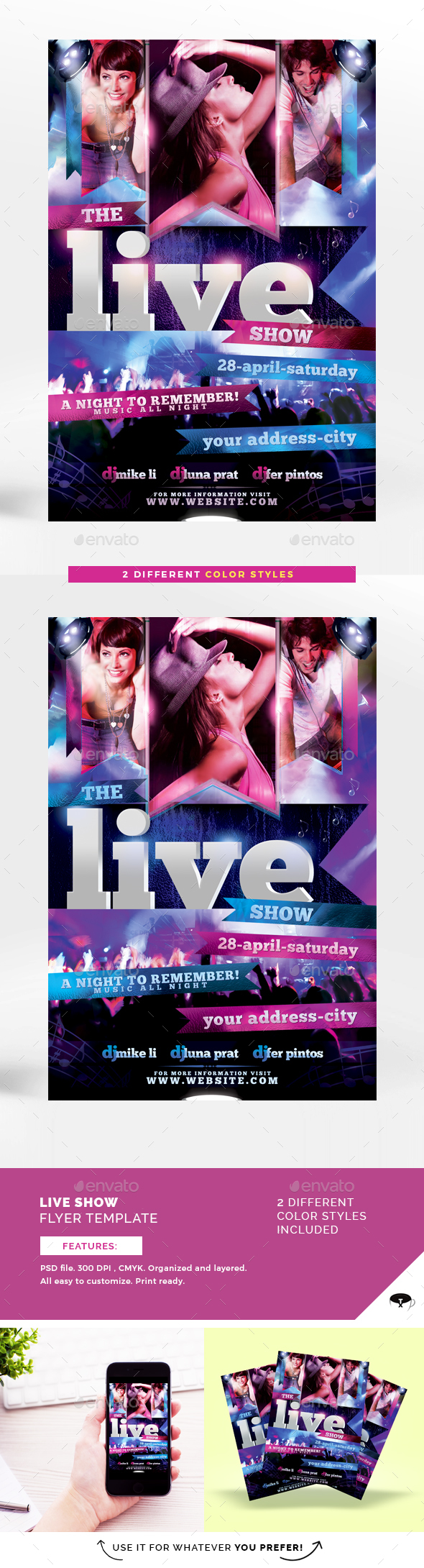The Live Show Flyer Template - Flyers Print Templates