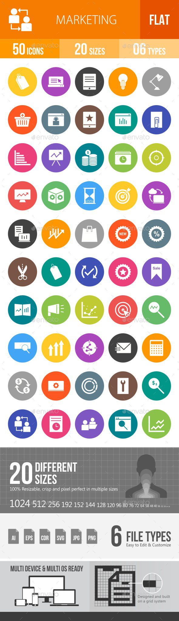 Marketing Blue & Black Icons - Icons