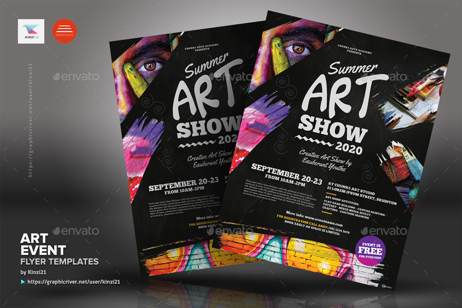 Art Event Flyer Templates, Print Templates | GraphicRiver