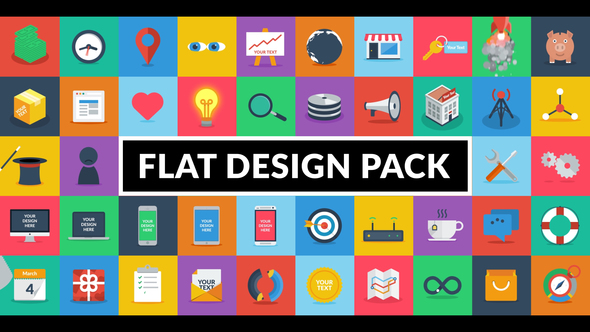 Flat Design Pack - VideoHive 20201152