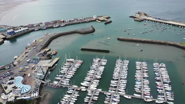 Aerial View of Howth Harbour and Village, Ireland