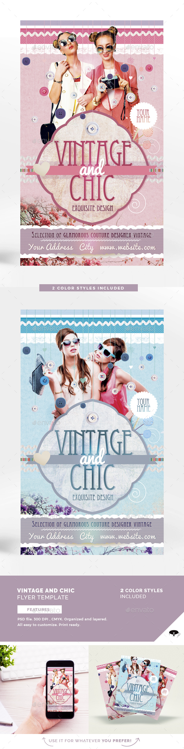 Vintage and Chic Flyer Template - Commerce Flyers