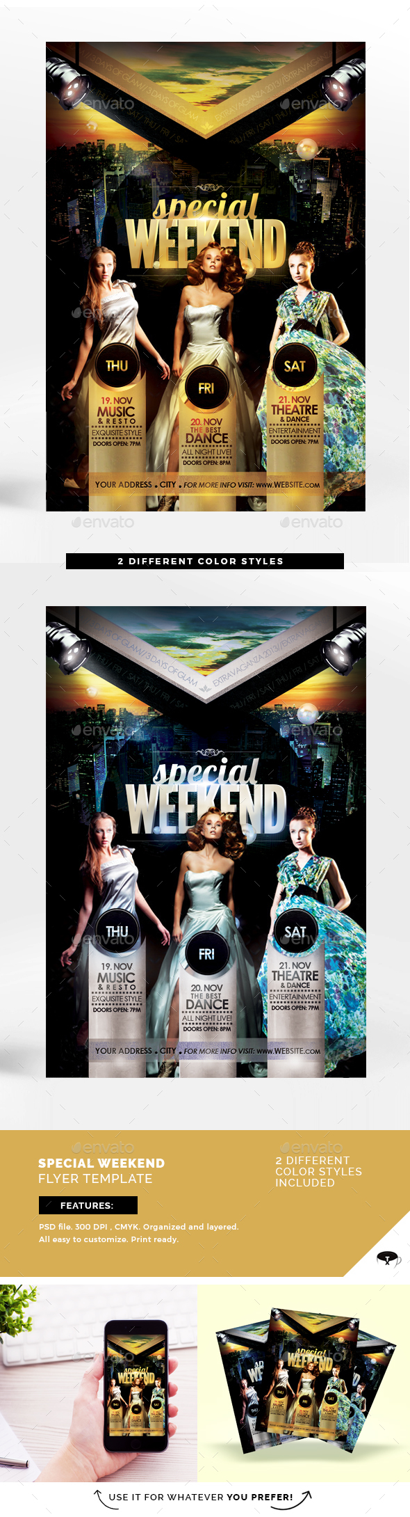 Special Weekend Flyer Template - Flyers Print Templates