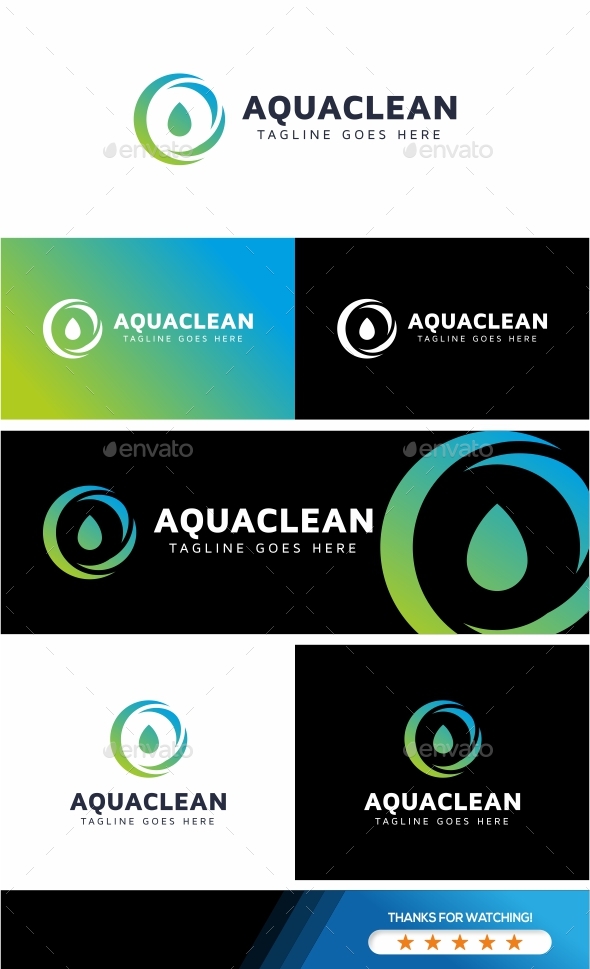 Aqua Clean Logo - Symbols Logo Templates