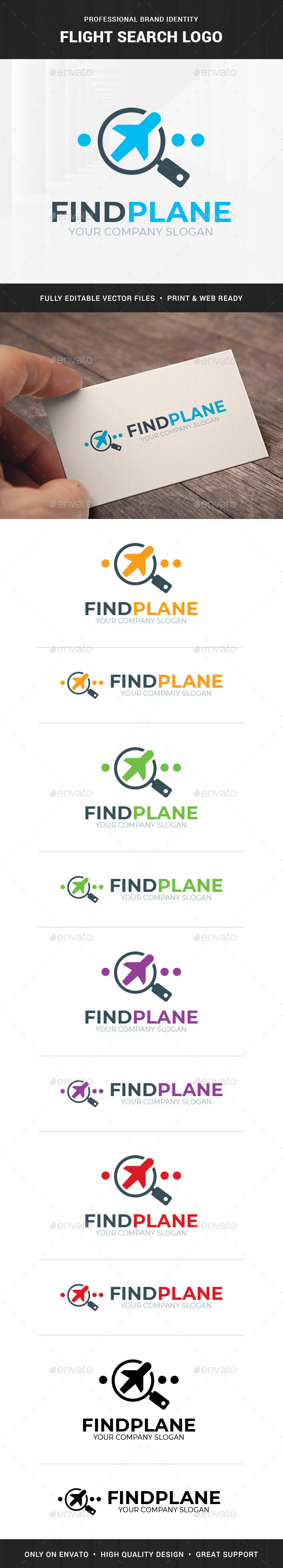 Flight Search Logo Template - Objects Logo Templates