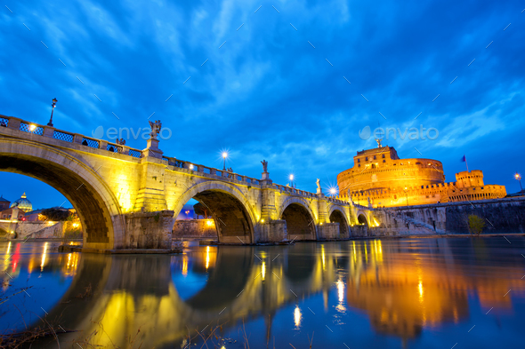 Castle Sant Angelo in Rome - Stock Photo - Images