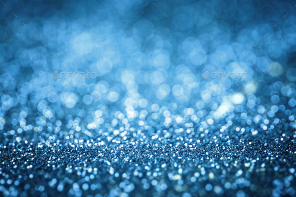 Blue glitter - Stock Photo - Images