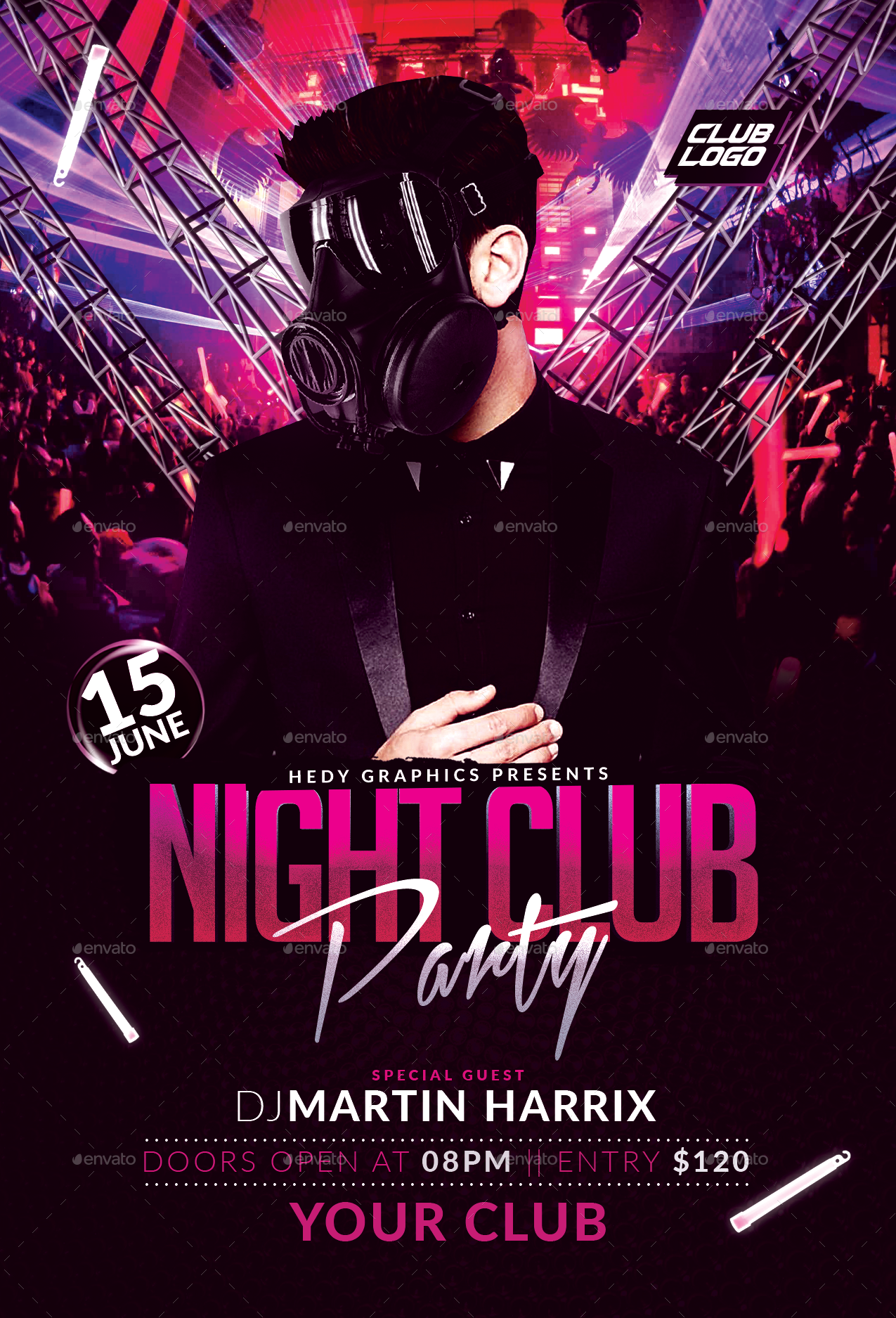 Night Club Flyer Template By Hedygraphics Graphicriver