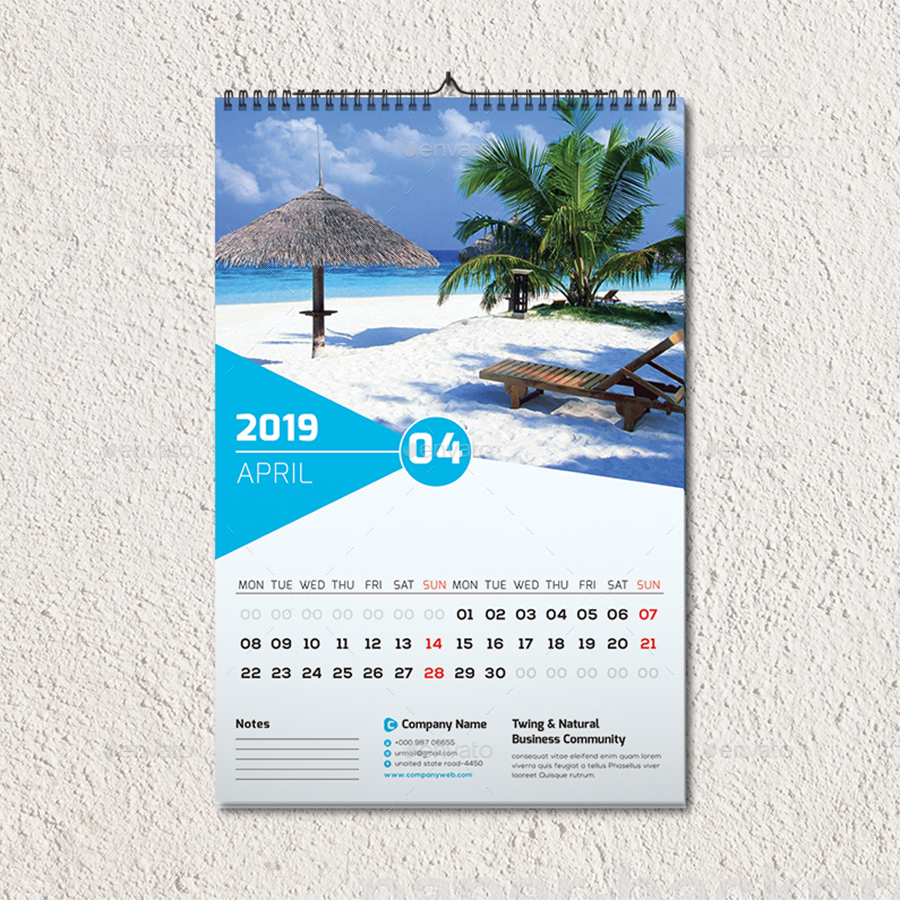 Wall Calendar 2019 by TwingDesign | GraphicRiver