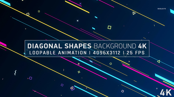 Diagonal Shapes Background 4K