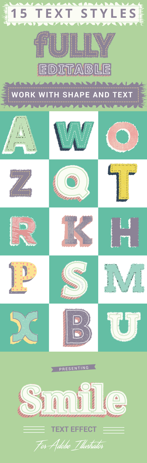 3D Graphic Styles for Illustrator - Styles Illustrator