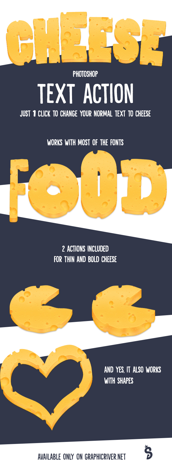 Cheese Text - Photoshop Action - Text Effects Actions