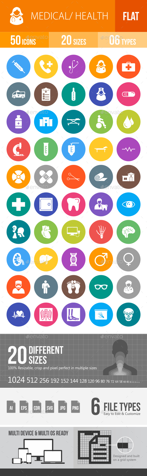 Medical Flat Round Icons - Icons