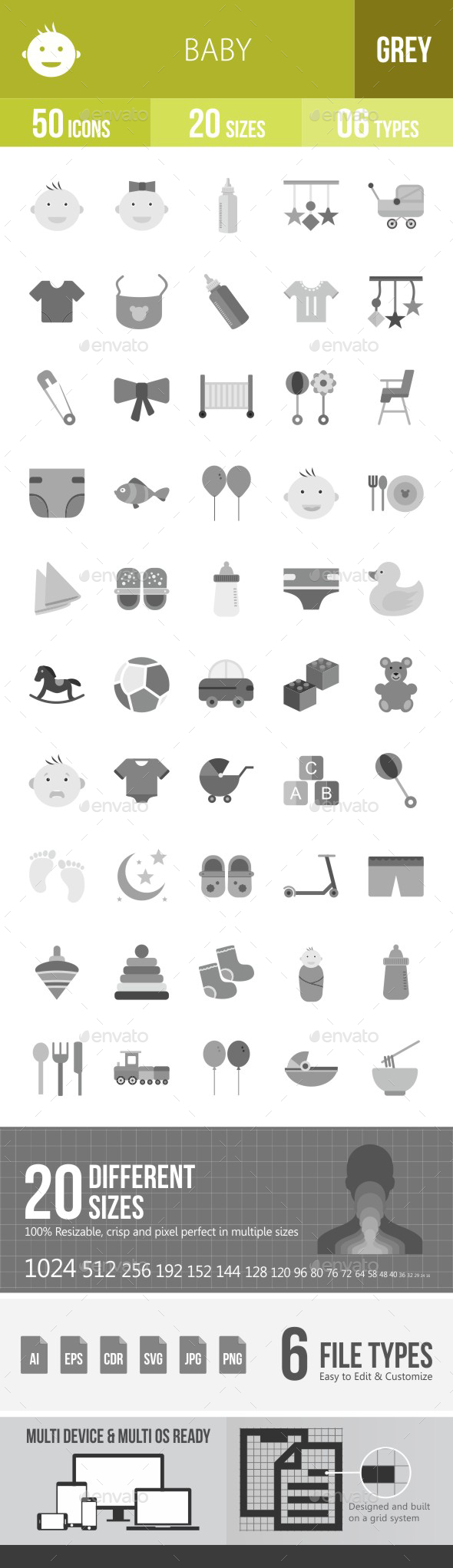 Baby Flat Round Icons - Icons