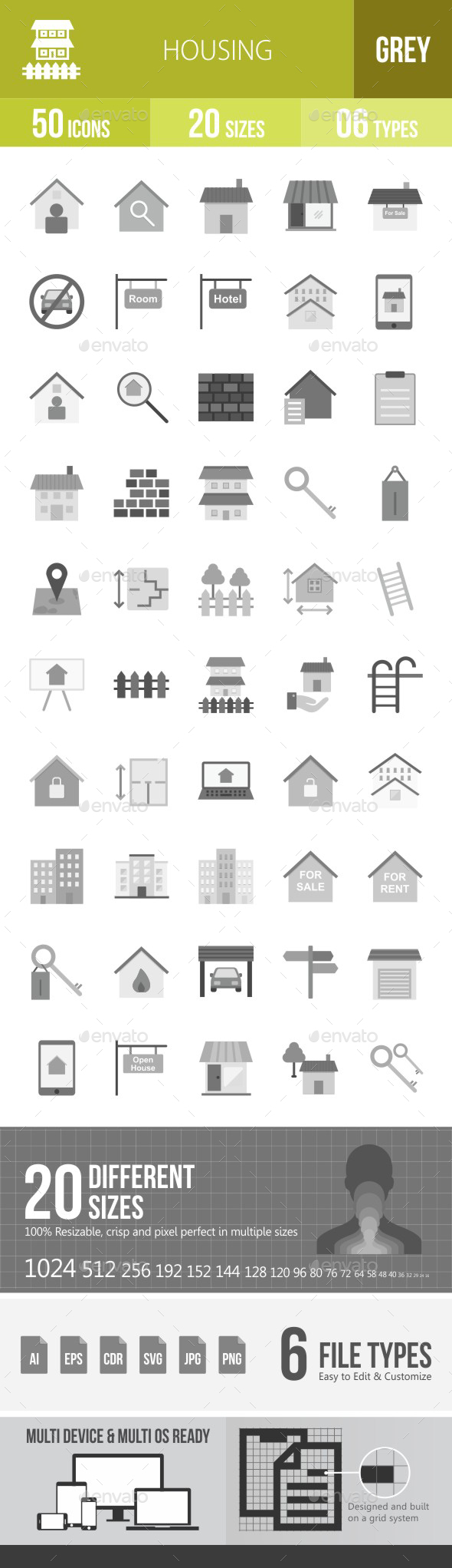 Housing Flat Round Icons - Icons