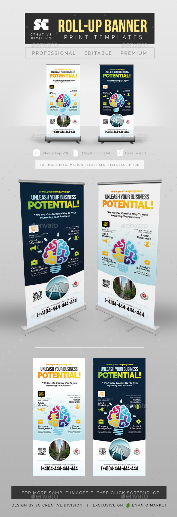 Business Roll Up Banner in Signage Templates