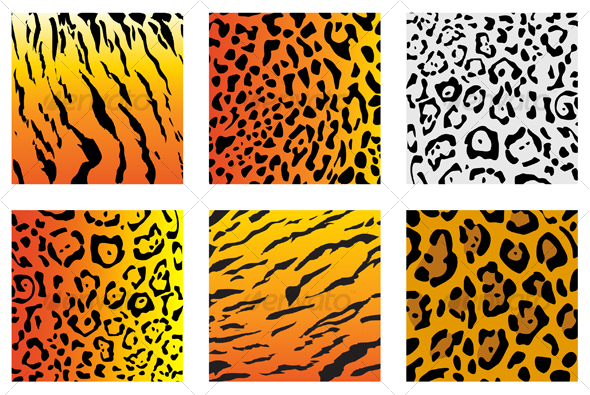 Set of wildcat fur - Decorative Vectors