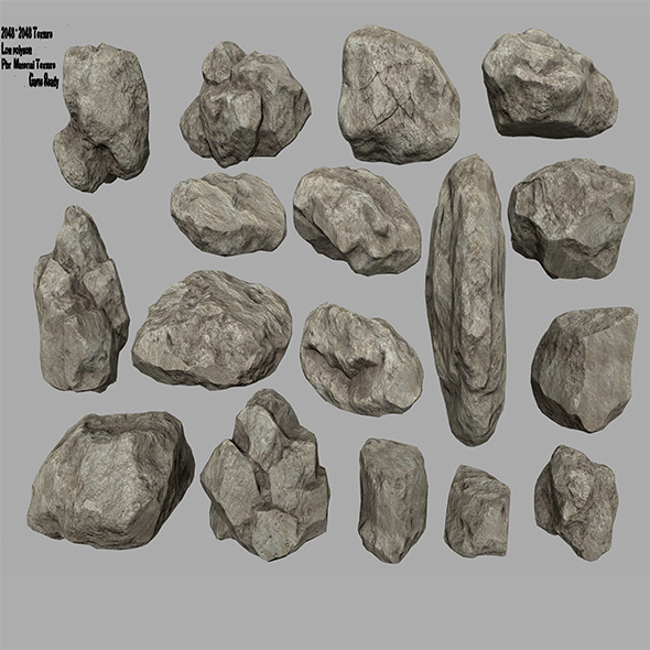 rocks set - 3Docean 22401555