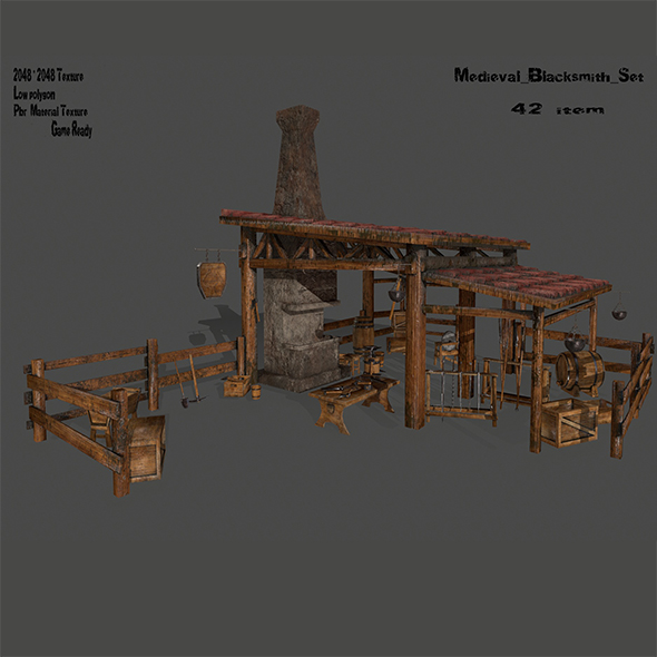 Medieval set - 3Docean 22401573