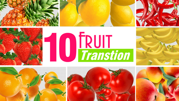 10 Tropical Fruits Transtion Pack