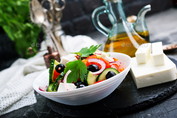 greek salad - Stock Photo - Images
