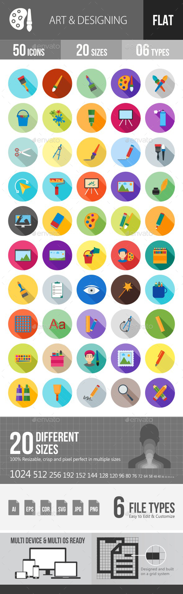 Art & Designing Flat Shadowed Icons - Icons