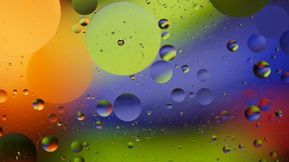 Bubbles On Colored Background
