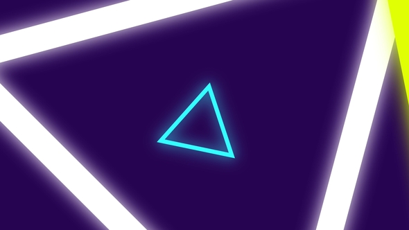 Abstract Neon Triangles 