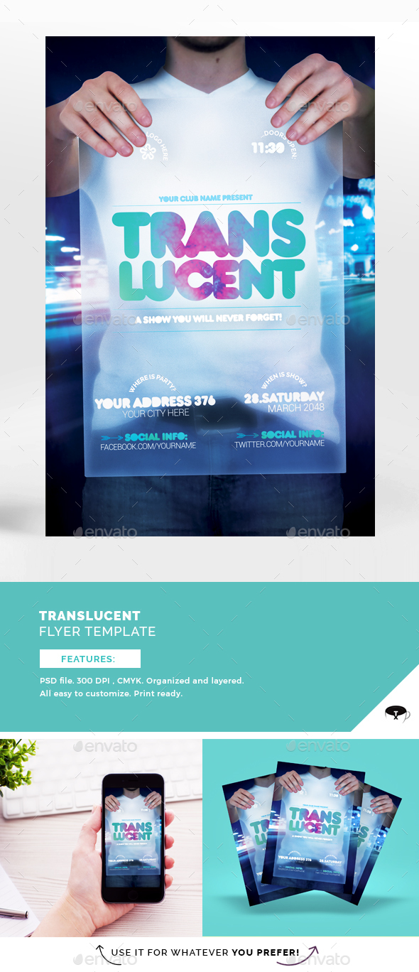Translucent Flyer Template - Flyers Print Templates