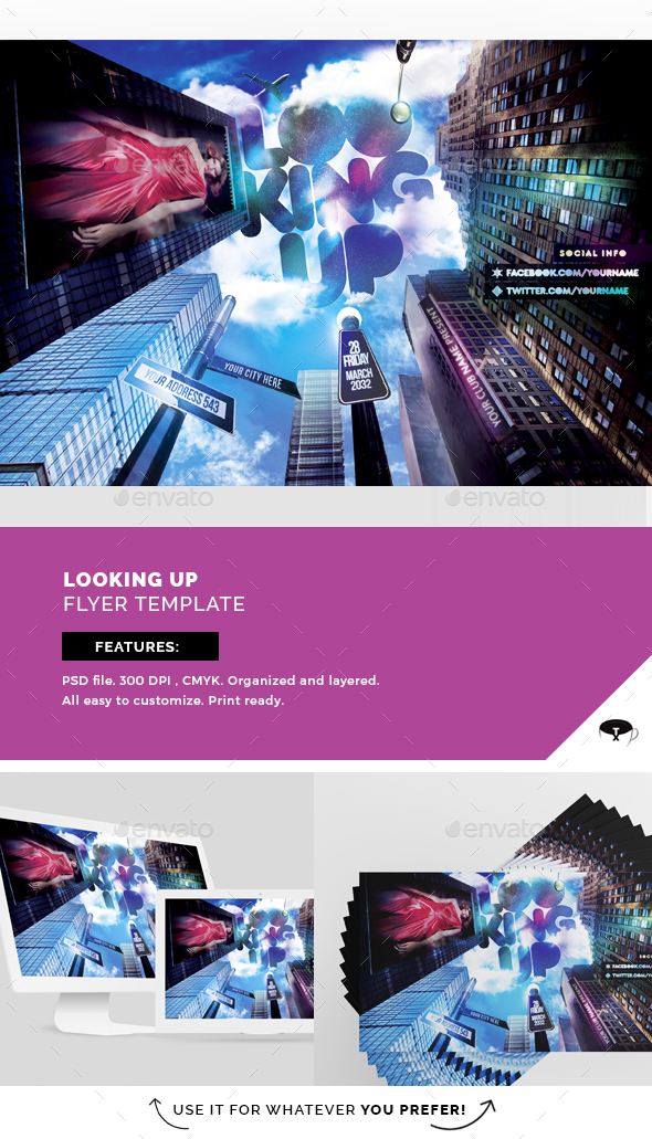 Looking Up Flyer Template - Flyers Print Templates