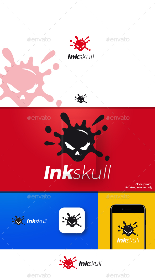 Inkskull Logo - Symbols Logo Templates