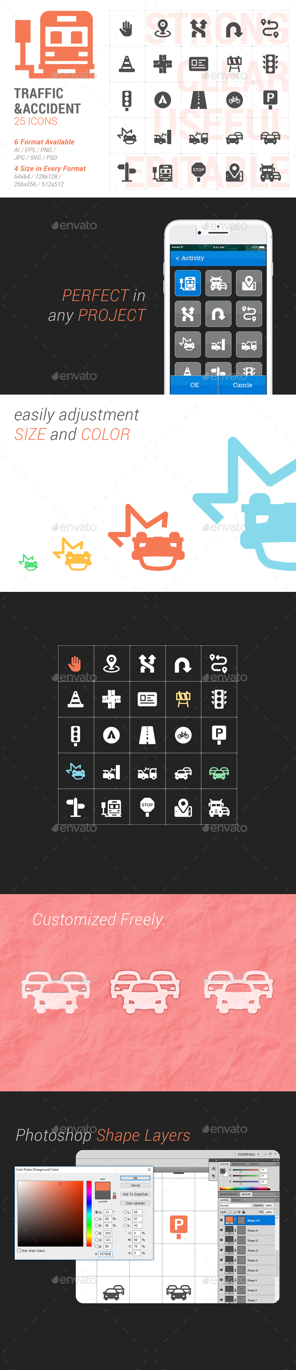 Traffic & Accident Filled Icon - Icons