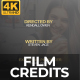 Film Credits 4K - VideoHive Item for Sale