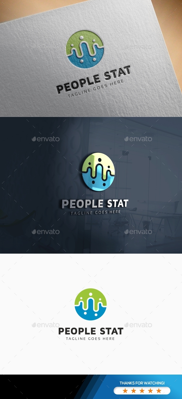 People Statistic Logo - Humans Logo Templates