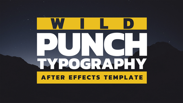 Wild Punch Typography - VideoHive 22414260