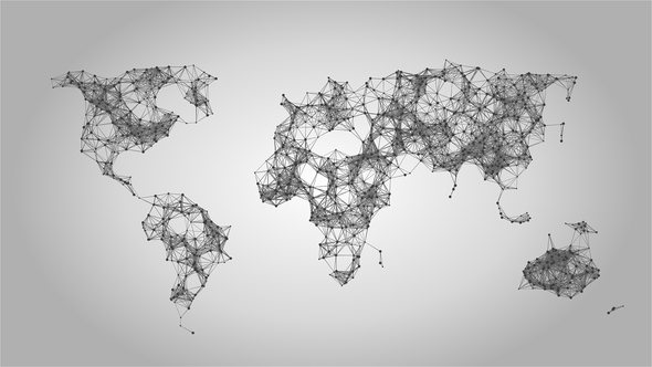 World Map Social Network White Background by pingingz | VideoHive