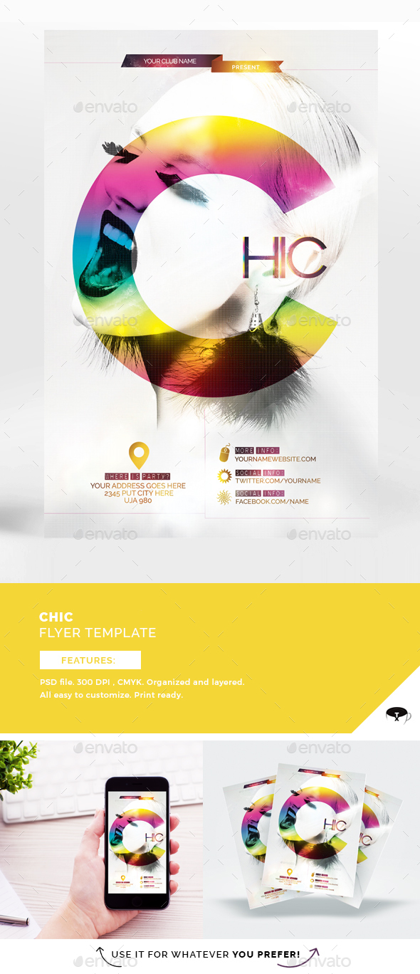 Chic Flyer Template - Flyers Print Templates