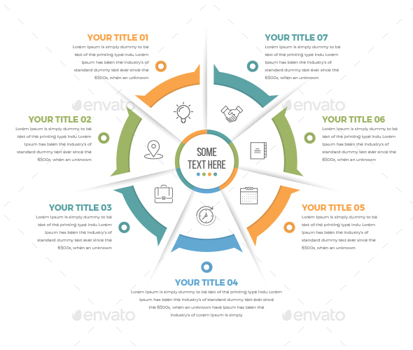 Business Circle Infographics with 07 Steps - Infographics