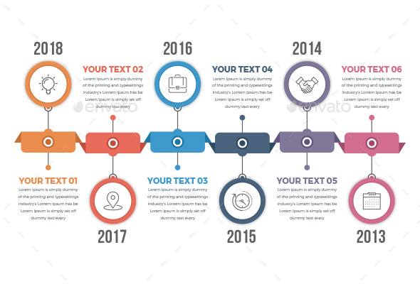 Horizontal Timeline Infographics - Infographics