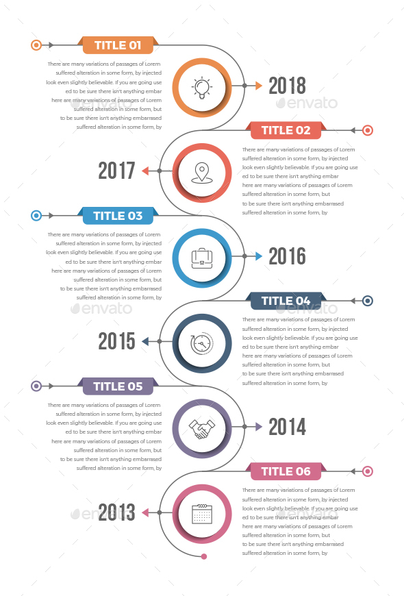 Modern Vertical Timeline Infographics - Infographics